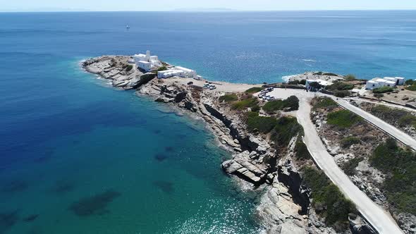 Monastery of Chrisopigi Faros on the island of Sifnos in the Cyclades in Greece