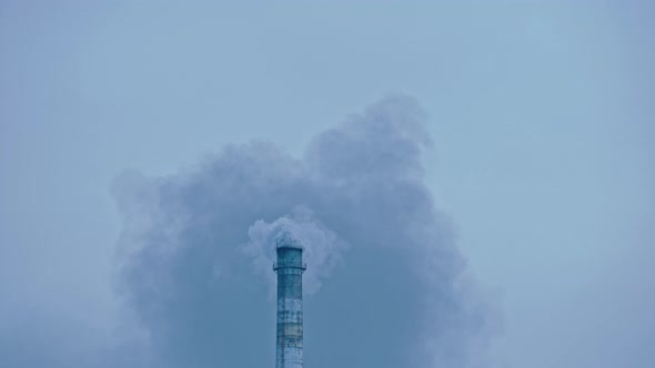 This Smoke Coming From the Chimney in a Factory