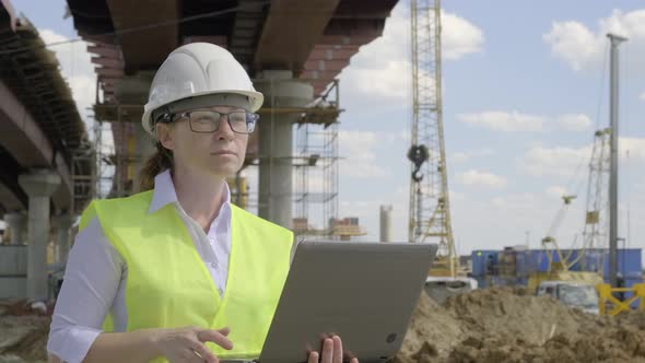 Female Engineer at A Construction Site