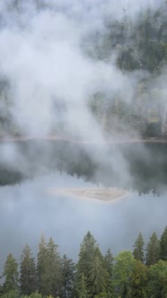 Vertical Video Mountain Lake Synevyr