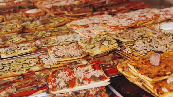 Spanish Pizza Closeup Tapas