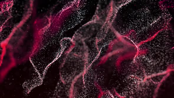 Red and White Sliding Particles Background Loop Full HD