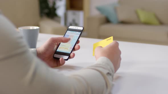 Man Using Smartphone App for Shopping