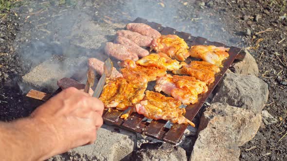 Barbecue in Nature - 4K