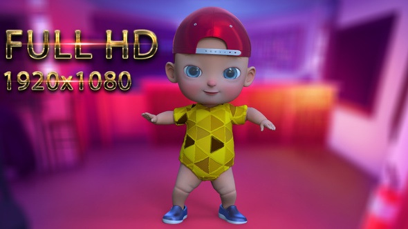 Cartoon Baby Dance V09