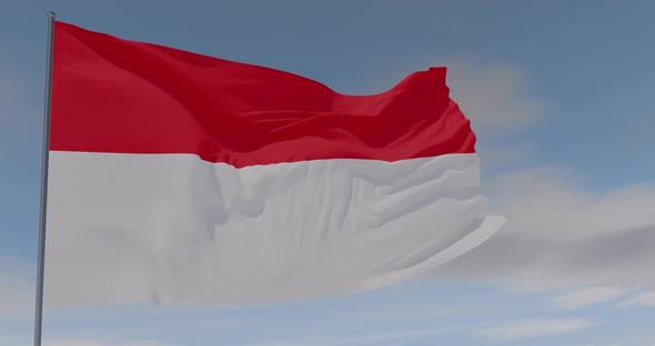 Flag Indonesia Patriotism National Freedom Seamless Loop Alpha Channel