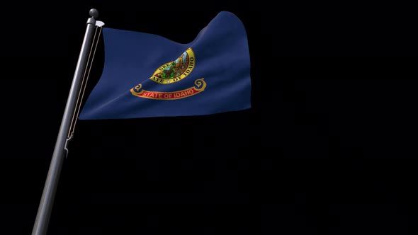 Idaho State Flag  With Alpha Channel 4K