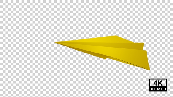 Paper Plane Floating On The Air Yellow V2