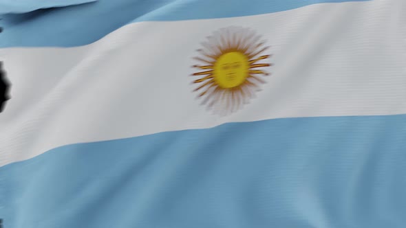 4K Argentina flag transition with alpha. two step