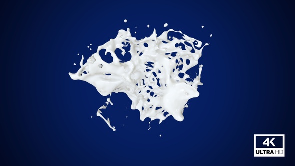 Drops of Milk Collide & Create A Splash