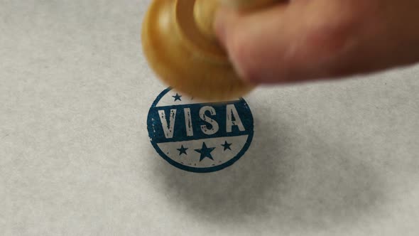 Visa stamp and stamping loop animation