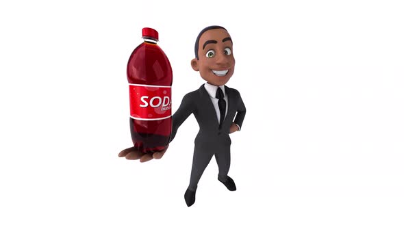 Fun 3D cartoon business man