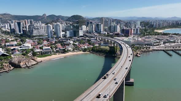 Third bridge landmark of vitoria state of espirito santo Brazil.