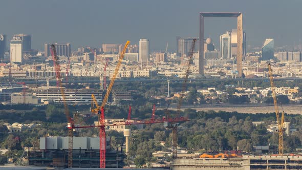 Dubai Skyline Timelapse with Deira District