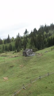 Ukraine Carpathian Mountains House in the Mountains