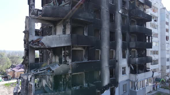 War in Ukraine  Ruined Residential Building in Borodyanka