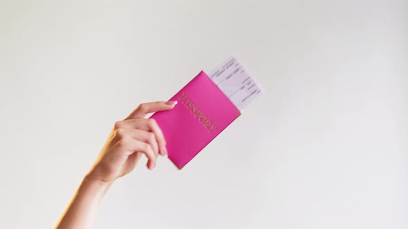 International Passport Boarding Pass Hand