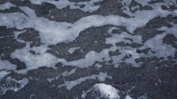 Close Up Of Slow Motion Waves On Beach