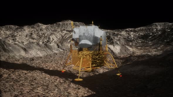 Lunar Landing Mission on the Moon alt