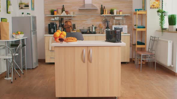 Empty Kitchen in the Morning