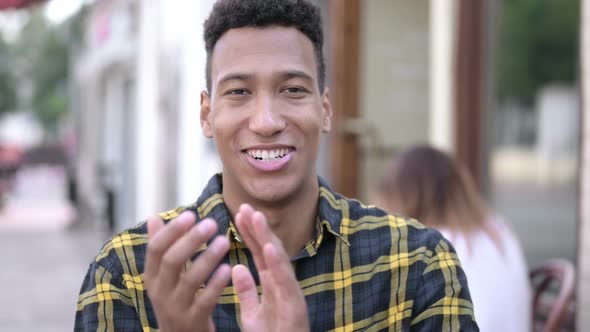 Applauding Young African Man, Clapping