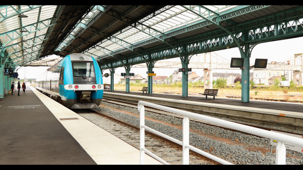 Departure of a train from its platform