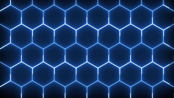 Neon Hexagonal Textures