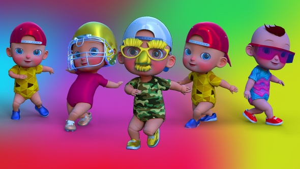5 Cartoon Baby Dance Pack V01
