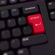 Attack red button on keyboard. A finger presses Enter. Click Attack. Realistic keyboard button. - VideoHive Item for Sale