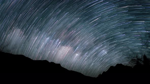 Star Trails In Night Sky