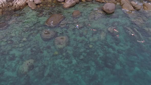 Swimming with Mask in Sea