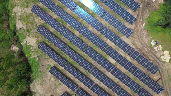 Solar Panel Energy Top View