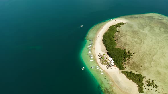 Tropical Island with Sandy Beach