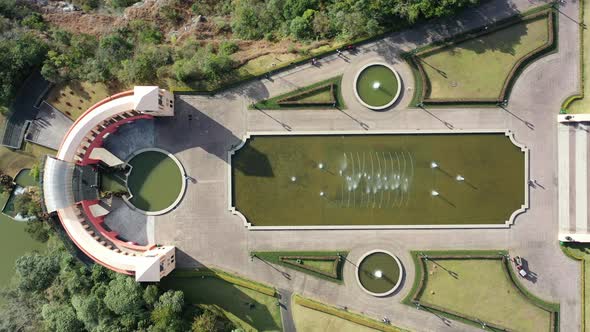 Curitiba Brazil. Public park at downtown city of Parana state.