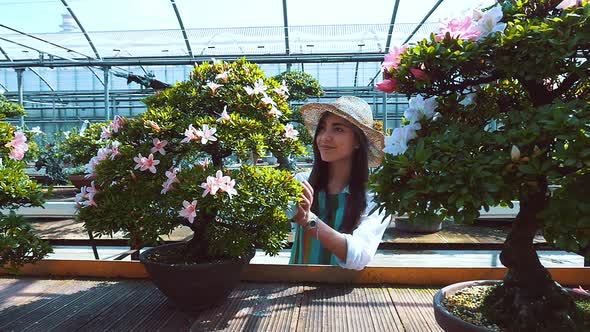 Japanese florist at work