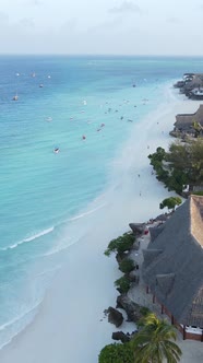 Beach on the Coast of Zanzibar Island Tanzania