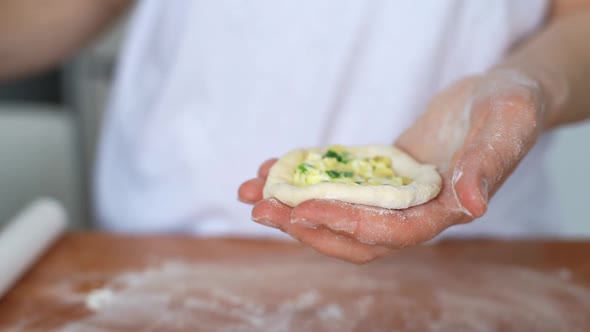 Housewife Prepares Handmade Pies