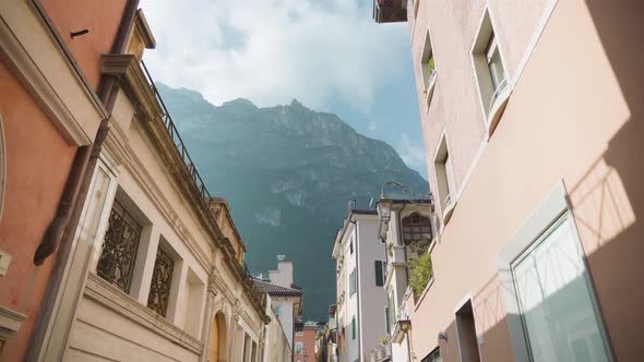 Ancient Architecture of Old Italian City on Cloudy Day