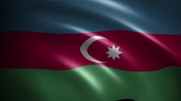 Azerbaijan Waving Flag