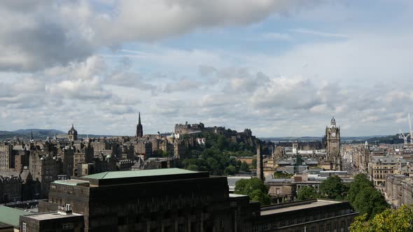 Time lapse of the view over Edinburgh 