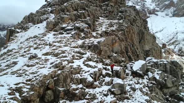 Snow Hiking In Winter