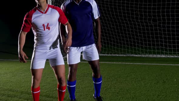 Soccer player playing soccer