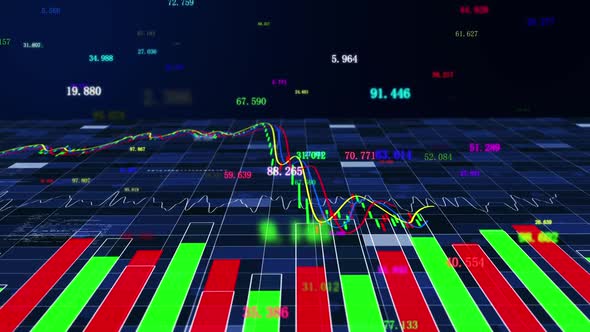 K Line Trend Chart Of Stock Price Decline Financial Data Background alt