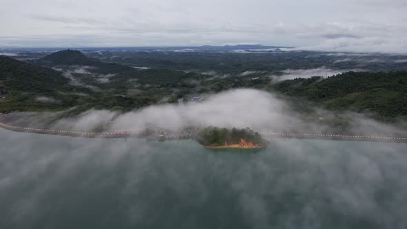 Aerial View of Fish Farms in Norway