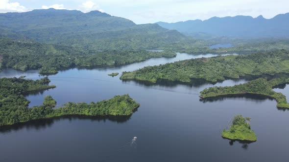 Aerial View of Fjords at New Zealand