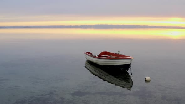 Rowboat on the sea in Denmark