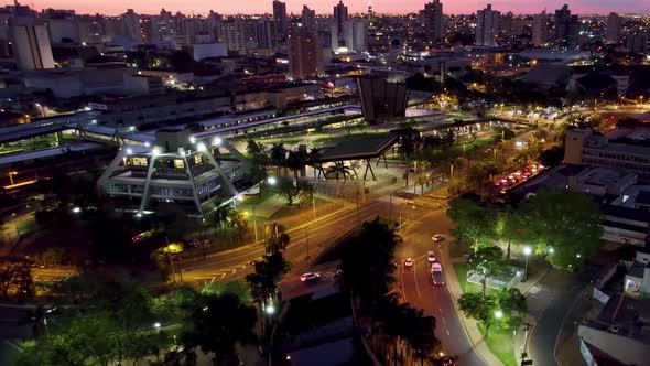 Night life at  Rio Preto countryside city of Sao Paulo state.