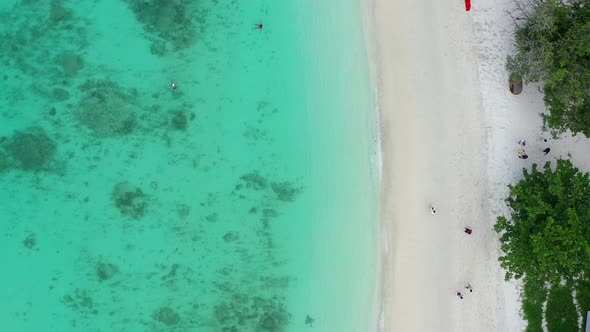 Coral Island Koh He Beach and Boats in Phuket Province Thailand