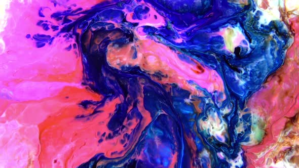 Color Explosion Abstract Art Painting 