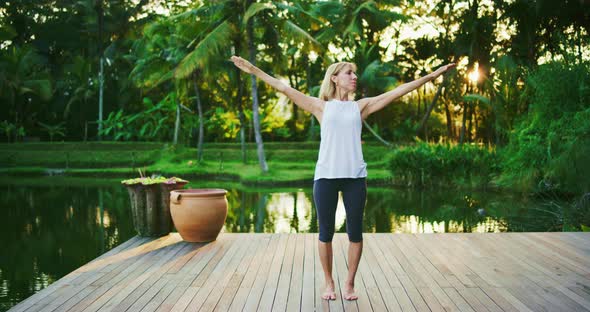 Woman Practicing Yoga